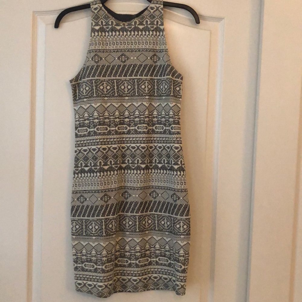 Tribal Pattern Body Con Dress